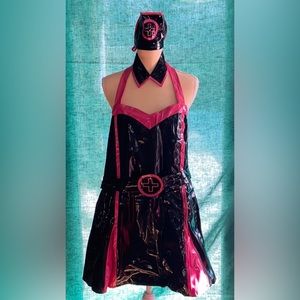 🎃 Halloween Costume Naughty Rehab Nurse Black & Pink 🖤🩷 Plus 1X/2X  *Rare*